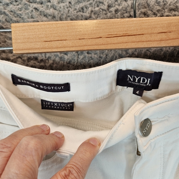 NYDJ Barbara Bootcut White Denim Jeans Sz 4 Lift & Tuck Technology Stretch - Picture 6 of 14